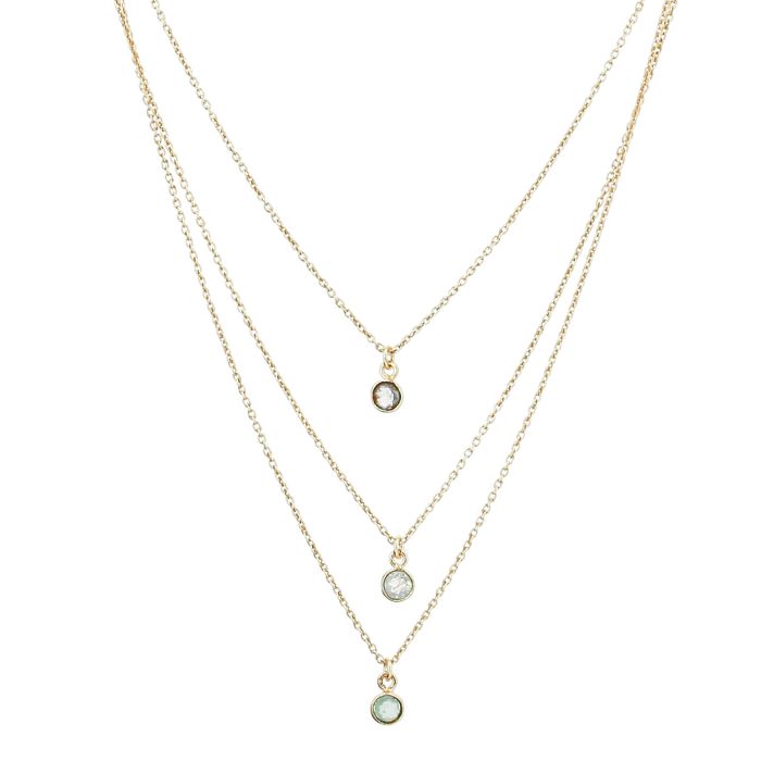 COLLIER 3 PIERRES