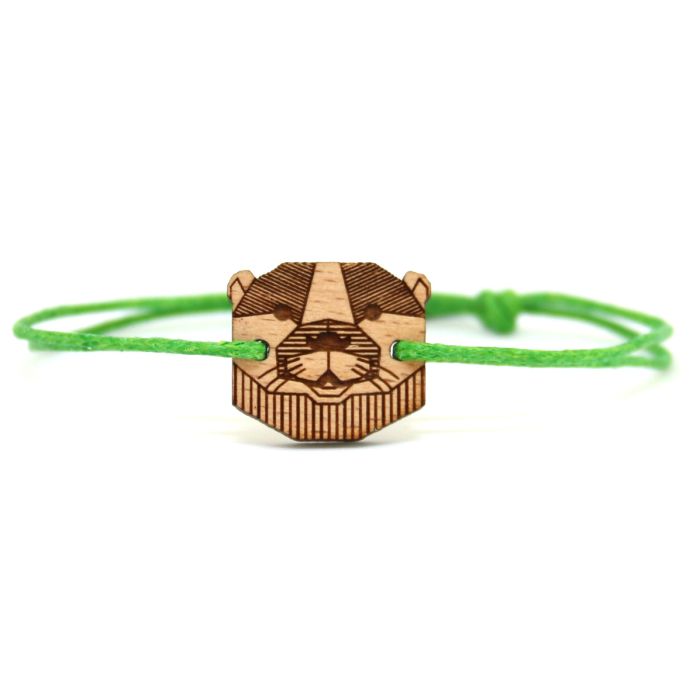 BRACELET LIN ET BOIS LOUTRE