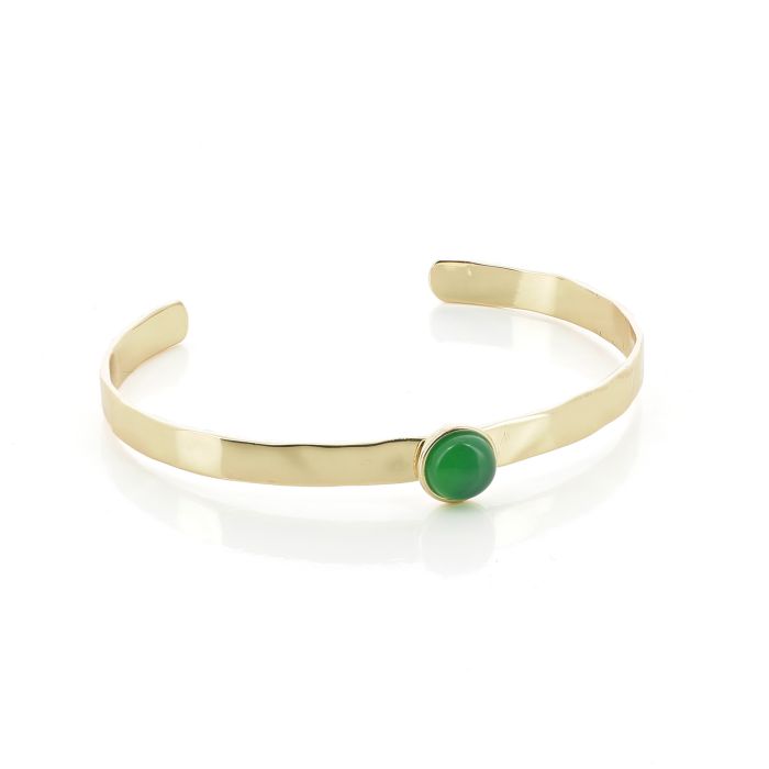 JONC DORE AGATE VERTE