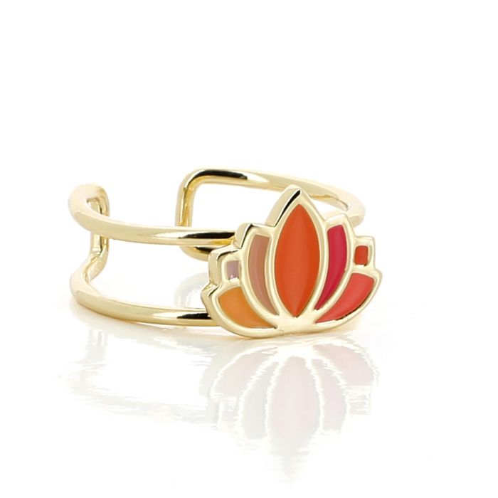 BAGUE LOTUS EMAILLE T56-58