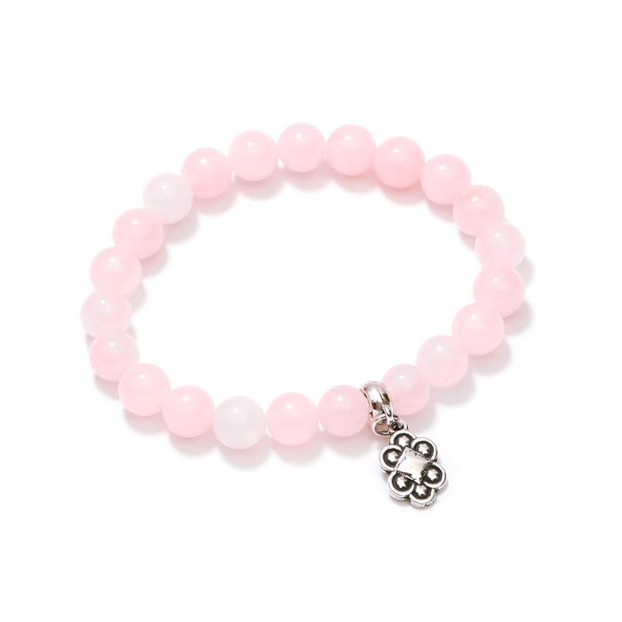 BRACELET EN QUARTZ ROSE NATUREL