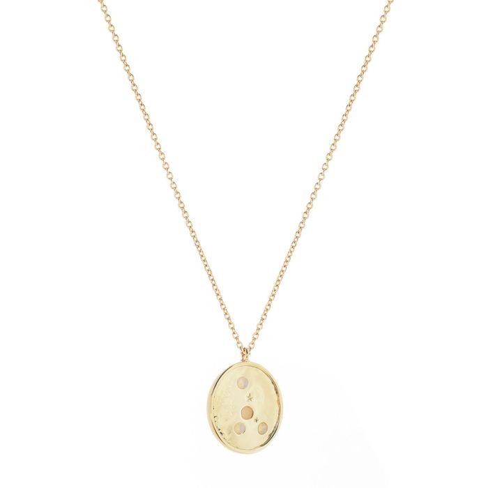 MEDAILLE CONSTELLATION CANCER METAL DORE