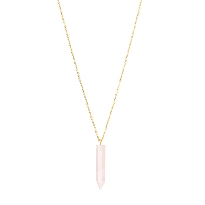 COLLIER LAITON PENCIL QUARTZ ROSE
