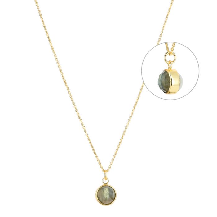 COLL LAITON LABRADORITE PIERRE DE LUNE