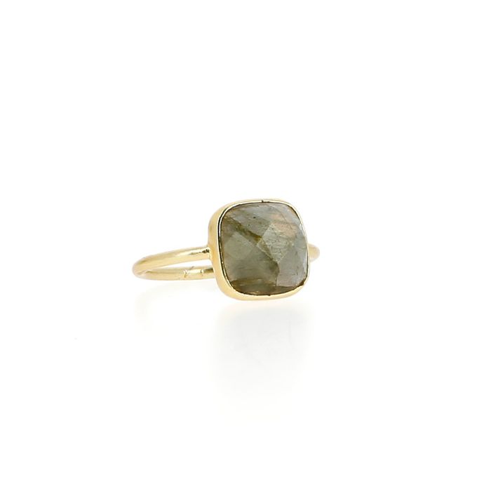 BAGUE LAITON LABRADORITE T56