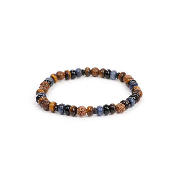 BRAC MIXTE SODALITE OEIL DE TIGRE COCO
