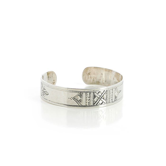 BRACELET ARGENT GRAVE LARGE
