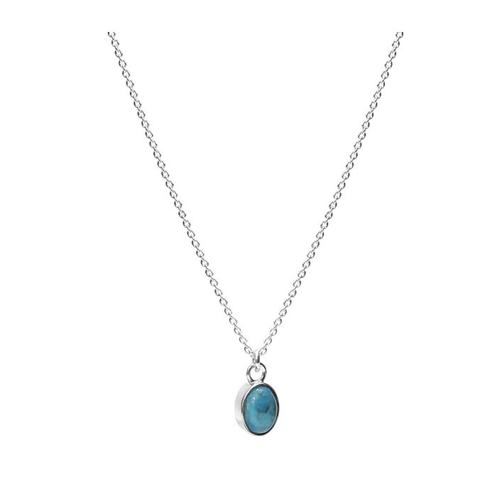 TURQUOISE COLLIER ARGENT
