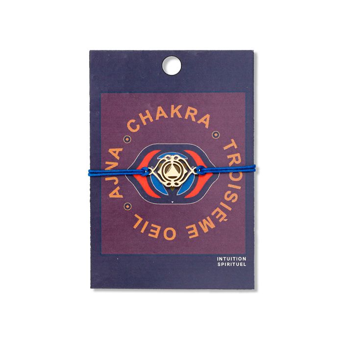 CHAKRA BRAC CORDON AJNA BLEU