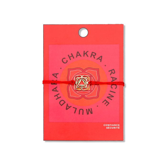 CHAKRA BRAC CORDON MULADHARA ROUGE