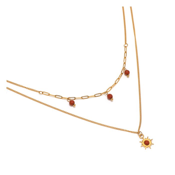 PIERRE DU SOLEIL COLLIER DOUBLE