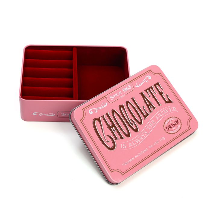 BOITE A BIJOUX CHOCOLAT ROSE METAL