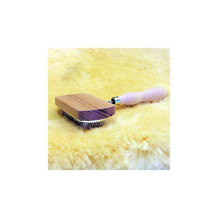 Haas Brosse à lustrer Micro Diva en peau d'agneau 140 x 65 mm