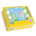 6 OEUFS DE PAQUES ET UN PANIER A DECORER