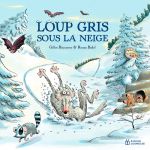 LOUP GRIS SOUS LA NEIGE