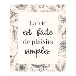 CARTE LA VIE EST FAITE PLAISIRS SIMPLES