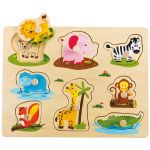 520065 Puzzle animaux sauvages avec boutons