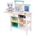 540192 Cabinet vétérinaire en bois avec animal en peluche