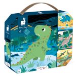4 PUZZLES DINOSAURES (6-9-12-16 PCS)