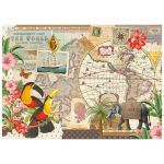 COFFRET ROND PUZZLE MAPPEMONDE