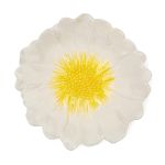 ASSIETTE TOURNESOL BLC JAUNE