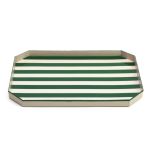 PLATEAU RAYE VERT 41X30 CM