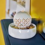 FONTAINE BOULE DENTELLE BEIGE