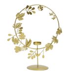 BOUGEOIR COURONNE EN METAL 33X36CM
