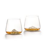 2 VERRES A WHISKY TOPOGRAPHIQUES