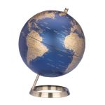GLOBE BLEU OR 25 CM