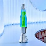 LAVA LAMPE ARGENT BLEU LAVE VERTE