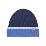 BONNET LAINE TRICOLORE BLEU