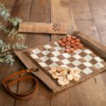JEU DE DAME / ECHEC ALASKAN MAKER CUIR