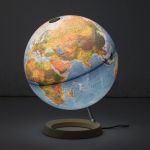 GLOBE ATMOSPHERE BASE BOIS 30 CM