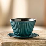 TASSE SOUCOUPE FONTE VERT
