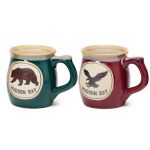 LOT 2 MUGS HUDSON BAY AIGLE ROUGE + OURS