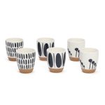 COFFRET DE 6 TASSES CAFE 10 CL MIKONOS