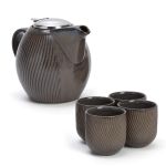 SET DE 5 PCES MAO THEIERE BRUN + 4 GOBEL