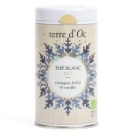 BOITE THE BLANC MANGUE LITCHI VANILLE