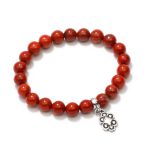 BRACELET EN JASPE ROUGE NATURELLE