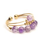 ANTI STRESS BAGUE AJUSTABLE AMETHYSTE