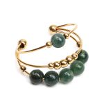 ANTI STRESS BAGUE AJUSTABLE AGATE VERTE