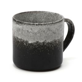 Lot De 6 Mugs En Grès Aya - Capacité 435 Ml, Couleur Noir, Passent Au Micro-ondes Et Lave-vaisselle, Design épuré