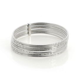 Bracelet Semainier En Argent Massif 925 - Style Jonc, Occasion (porté), Très Belle Pièce