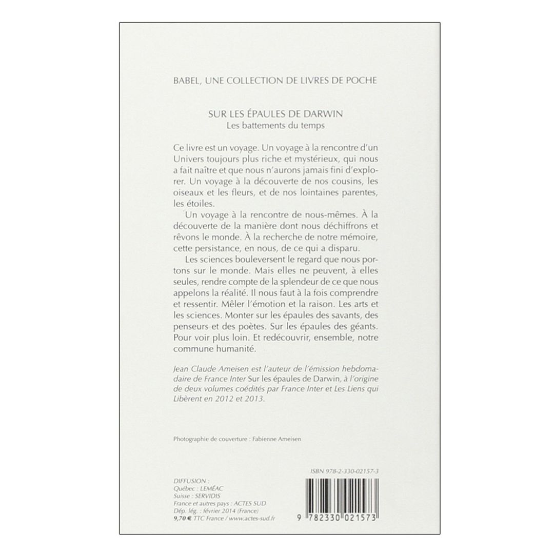 Sur les epaules de Darwin •