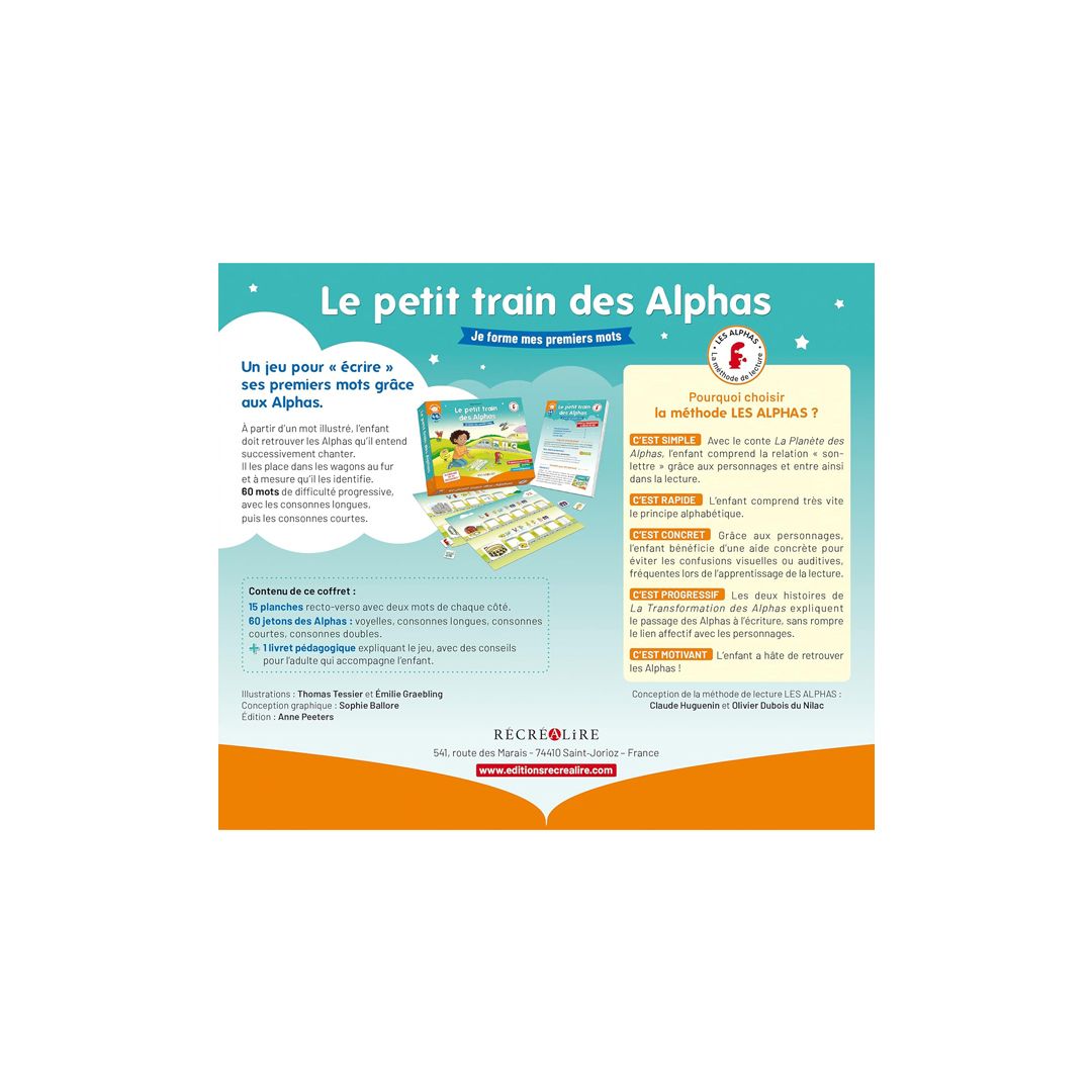Mon Petit Train Des Alphas – Jeu éducatif Pour Former Ses Premiers Mots – Dès 4 Ans – 60 Mots Progressifs
