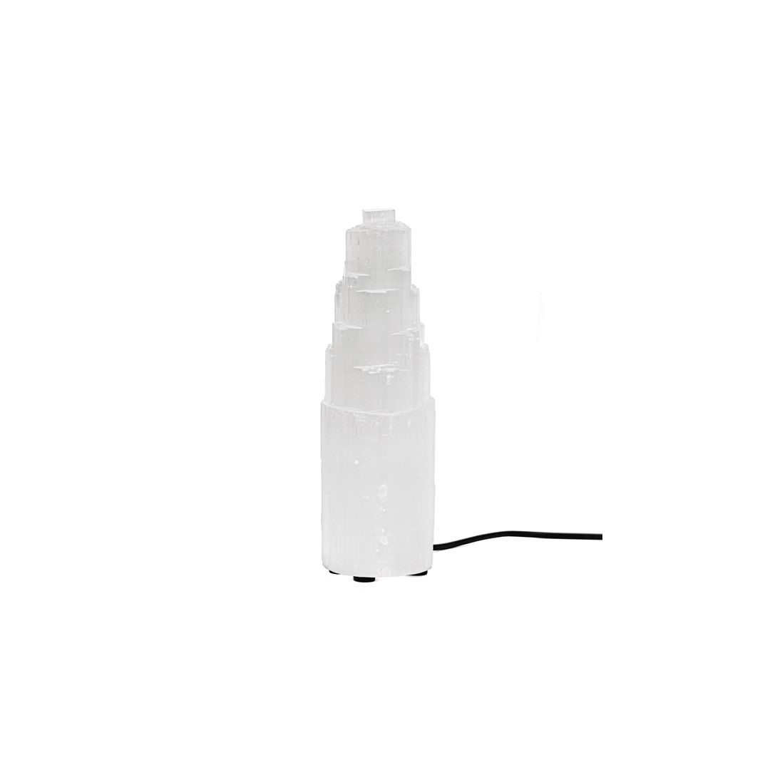 Lampe Décorative En Sélénite Forme Montagne - Marque Bio-Elements, Pierre Naturelle, Atmosphère Apaisante, Neuve
