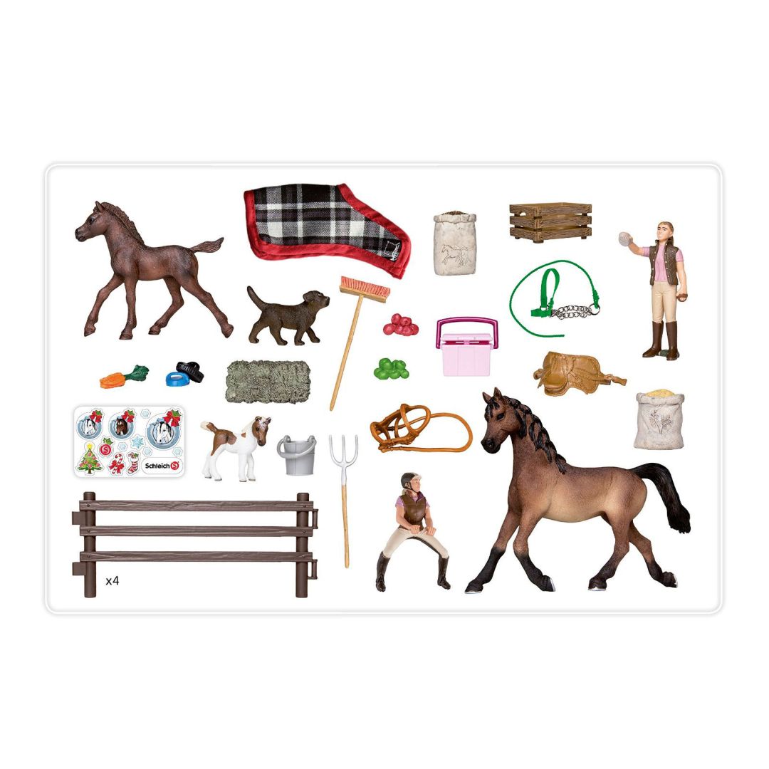 Kit De Noël Pour Chevaux WALDHAUSEN - Bois D'Élan, Rembourrage Muserolle Et Guêtres - Taille Unique - 100% Polyester - Décoration Festive - 7