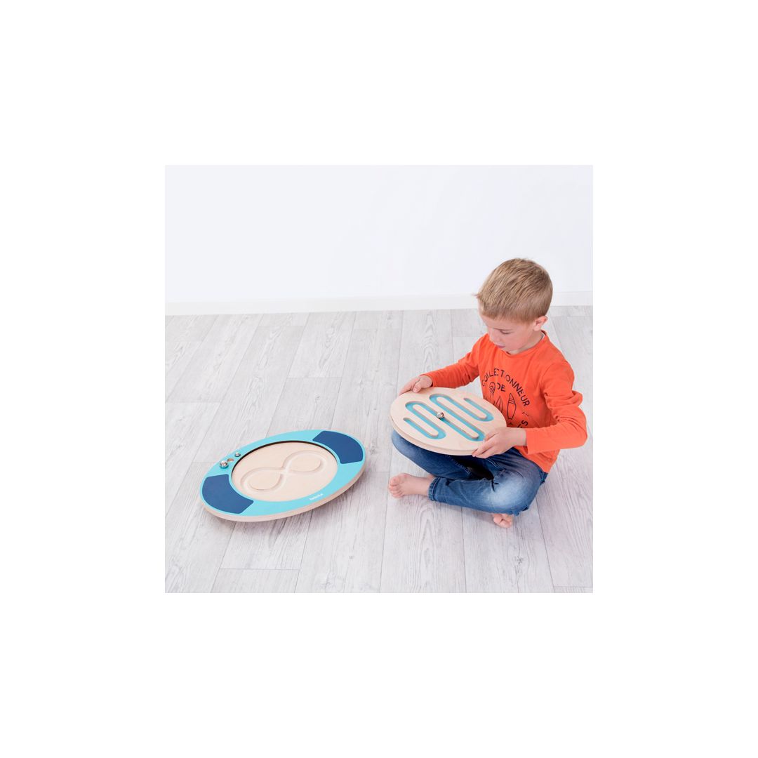 Planche D'équilibre En Bois Pour Enfant 3-8 Ans - Style Montessori, Motif Singe, 42x32 Cm