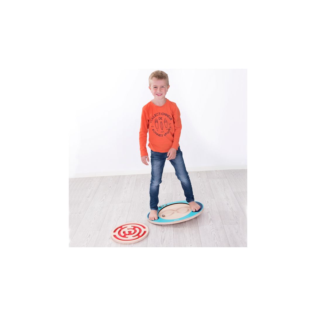 Planche D'Équilibre Montessori Pour Enfant 3-8 Ans - Bascule En Bois Stable Pour Développer L'Équilibre